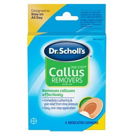 Dr. Scholl’s One Step Callus Removers, 4 Count (Packaging May Vary)