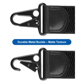 Gucass Men's Outdoor Braces, Wide X Shape, Elastic and Adjustable Length, Extra Strong Braces with Triangular Non-Slip Buckle, black