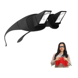 UXIETIN Crochet Glasses Horizontal High Definition Lazy Glasses Prism Periscope Looking Down for Crochet Reading and Watching TV for Seniors or Teenagers