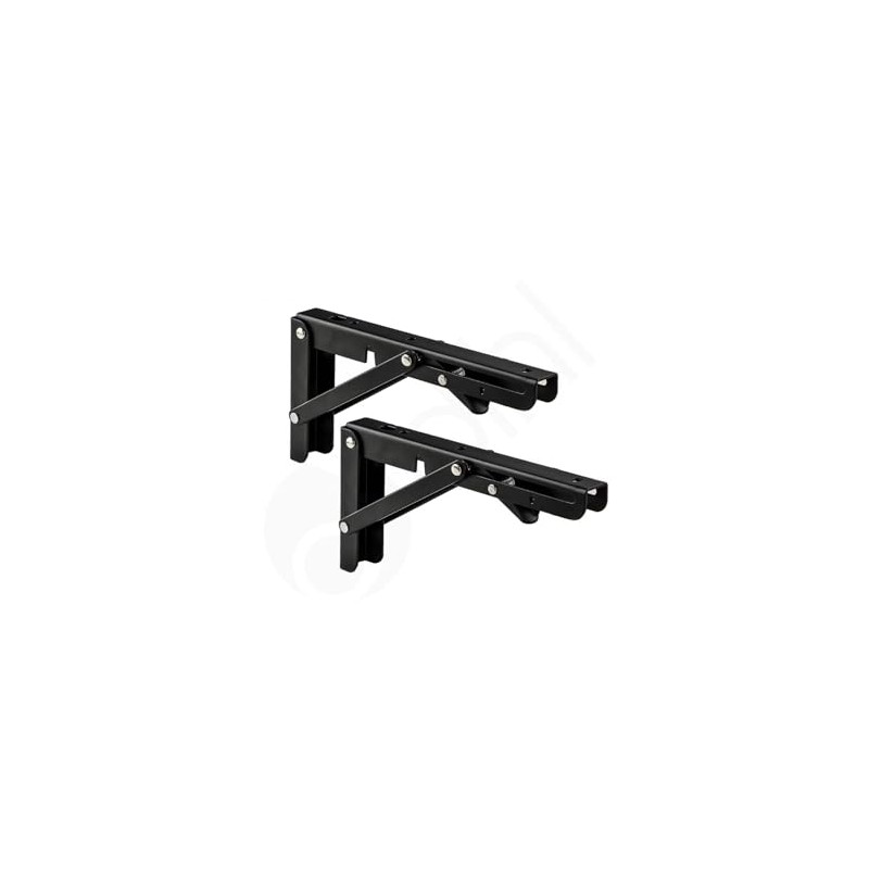 Dihl 2X Folding Shelf Brackets, 8 Inch, Space Saving Heavy
