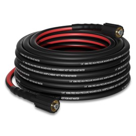 Flexible Pressure Washer Hose 25 FT, 3600 PSI Kink Resistant Power Washer Hose Replacement, 1/4" electric Washer Hose Extension With M22 Solid Brass Fitting