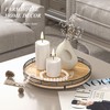 12" Lazy Susan Oak Wood Turntable Organizer for Cabinet, Farmhouse