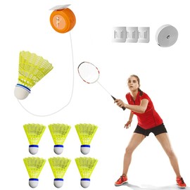Badminton Rebound Trainer, Rebound Badminton, Portable Badminton Training Aid, Badminton Single Player Rebound Trainer, Badminton Self-Learning Device for Badminton Courts, Garden, Parks, Living Room