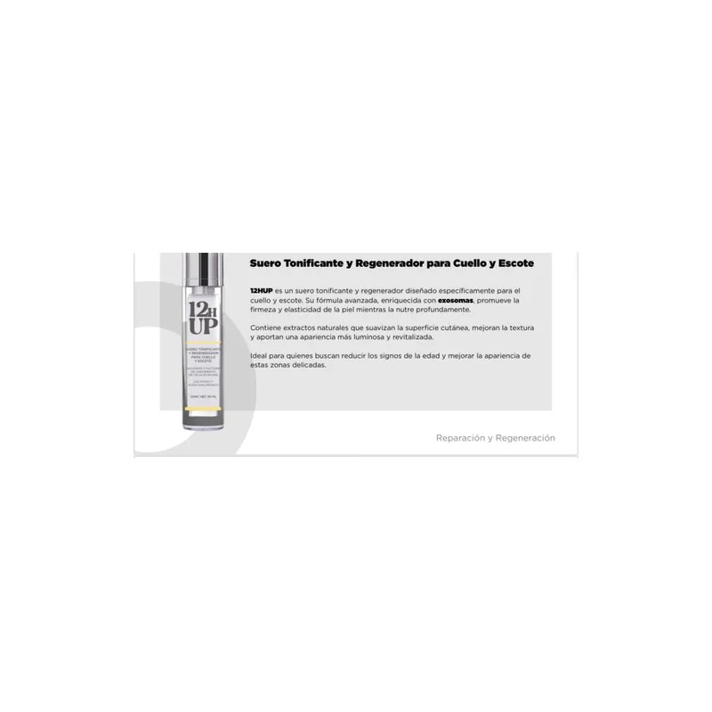 H12up Suero Regenera Antiedad+exo Livecells P/cuello/escote