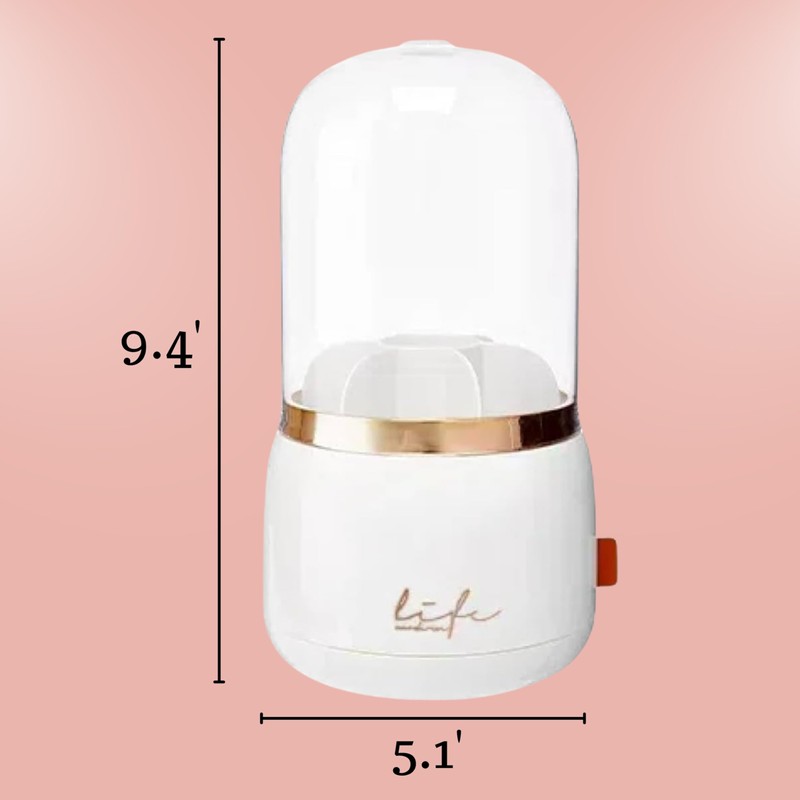 Glamorous Gem 360° Rotating Makeup Brush Holder with Lid |