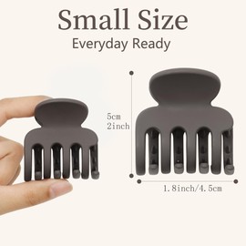16 Pcs Small Hair Clips for Women, 1.8 Inch Matte Octopus Mini Hair Claw Clips Bulk, Non Slip Strong Hold Claw Clips for Thin Medium Hair, Half Up Styles, Cute Hair Accessories for Girls