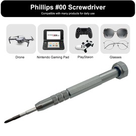 Phillips Screwdriver #00 PH 00 2.0mm, Precision Screwdriver Compatible with DJI Propeller Replacement, Magnetic, Lightweight, S2 Steel, Free-Spinning Top