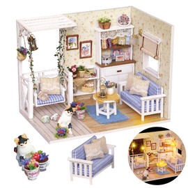 DIY Miniature House Kit, Mini House Kit for Beginners, DIY Dollhouse Kit for Adults to Build, Model Building Craft Diorama Kit, Ideal Gifts for Birthday, Christmas(Japanese Garden House)