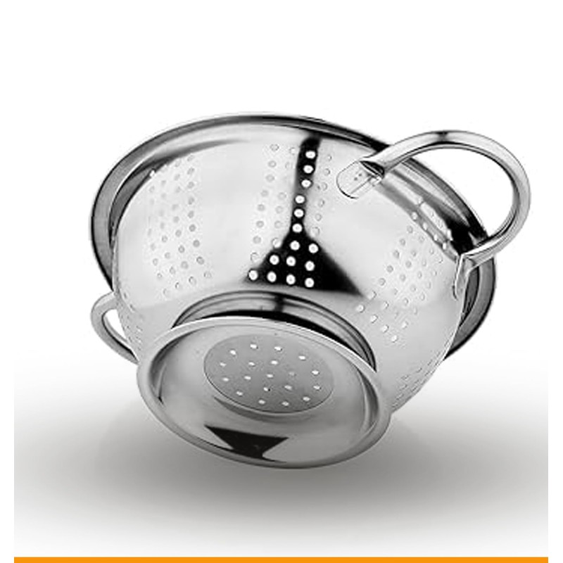 Stainless Steel Colander 24cm with Handle Sturdy Base Dishwasher Safe