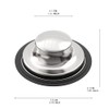 Kitchen Sink Stopper, 3-1/2 inch Universal Sink Plug Cover for