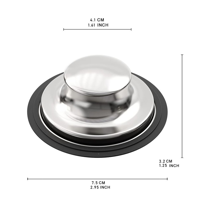 Kitchen Sink Stopper, 3-1/2 inch Universal Sink Plug Cover for
