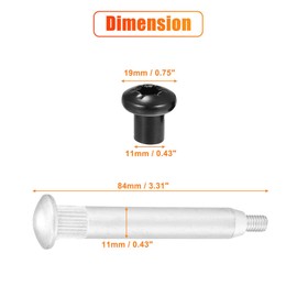MACHSWON 1 Set Door Hinge Pin Repair Kits for 2007-2018 Wrangler JK Anti-Rust Hinge Lock (4 Door Hinge Pin and 4 Door Hinge Nuts)