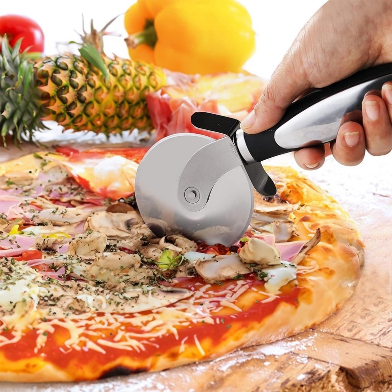 Premium Pizza Cutter Wheel, Stainless Steel Sharp Pizza Slicer,Smooth Rotating