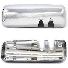 LEAVAN Chrome Door Mirror Covers Fit for Kenworth T680, A Pair Chrome Side Mirror Covers with Clips Fit for Kenworth T680 T880 W990 (Driver Side and Passenger Side)
