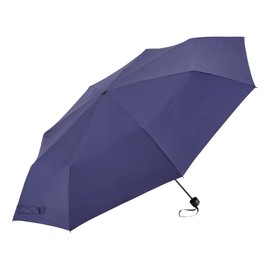 Waterfront U370-0819NV1-B0 Men's Folding Umbrella, Rain Umbrella, LESS IS MORE Toyama Thunder In Bag, Night Blue, 27.6 inches (70 cm), Big Size, Large Diameter, Wind Resistant, Withstands Strong