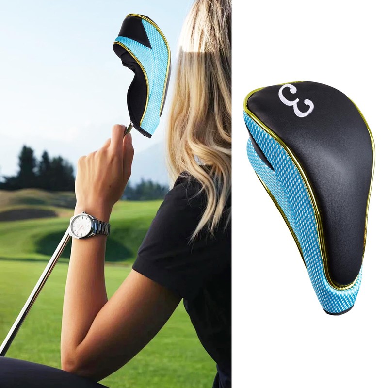 Andux 4Pcs/Set Gold Golf 460cc Driver Fairway Wood Club Head