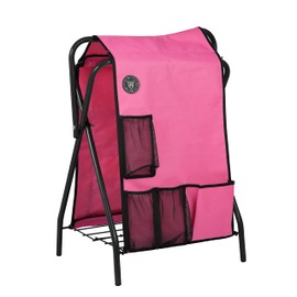 Harrison Howard Saddle Rack Saver with Storage Pockets Horse Tack Storage Accessory for Portable Saddle Rack Horse Stable Supplies Tack Organizer Pink