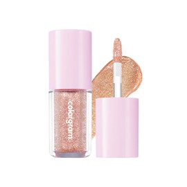 COLORGRAM Milk Bling Shadow 12 Humming Coral | Pigmented Glistening Liquid Glitter Eyeshadow, Long-lasting Shimmer to Matte, Infused with different sized Glittery Pearls