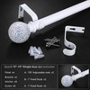 2 Pack White Curtain Rods for Windows 18 to 45