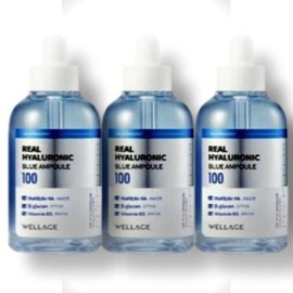Wellage 웰라쥬 리얼 히알루로닉 블루 100 앰플 100ml 3개 WELLAGE Real Hyaluronic Blue 100 Ampoule 100ml 3 pcs