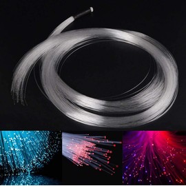 AZIMOM 50pcs*13.1ft PMMA Plastic Fiber Optic Strands End Glow 0.75mm/ 0.03in Optical Fiber Cable Roll for Star Sky Ceiling All Kind led Light Engine Source Driver