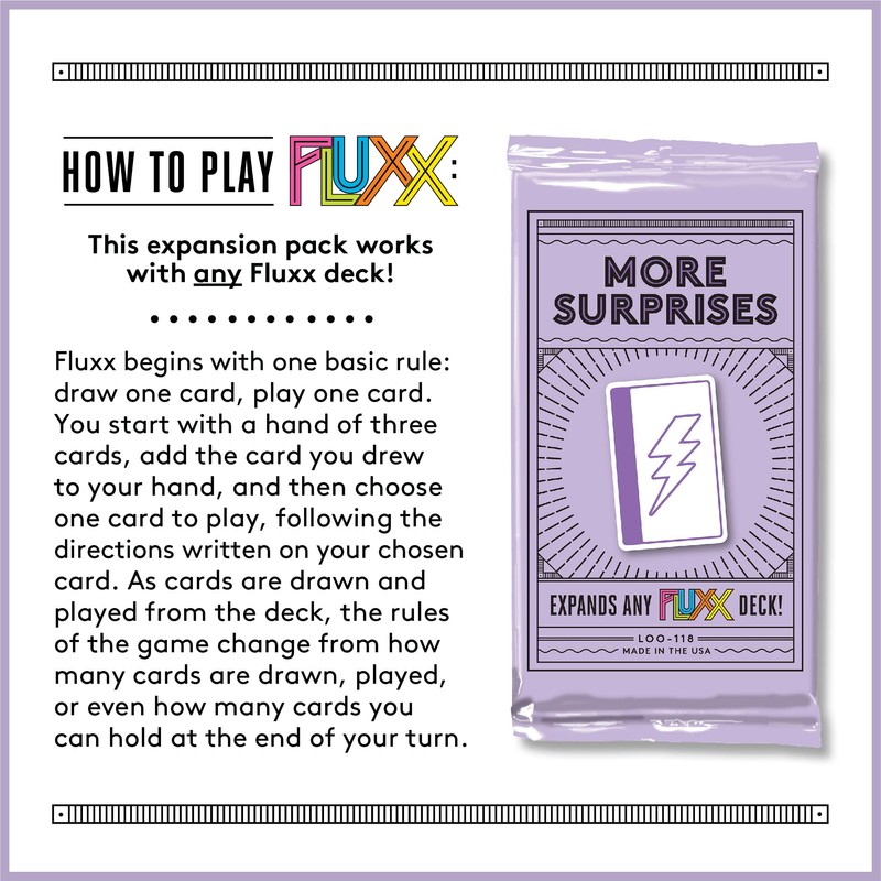 Looney Labs More Surprises Fluxx Expansion: Unleash Extra Pandemonium!