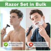 Lilingsty Disposable Razors Bulk, Gray Razors Individually Wrapped Bulk, With