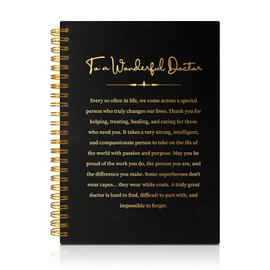 PUVOXHO To A Wonderful Doctor 160 Blank Pages Spiral Notebook, Doctor Appreciation Gifts, Doctor Gifts From Staff, Thank You Leaving Gifts for Social Worker Volunteer Nurse Doctor