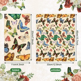 100Pcs Vintage Butterfly Paper Napkins Butterfly Napkins Cocktail Napkins Disposable Decorative,Guest Towels Paper Hand Towels for Bathroom Wedding,Kitchen,Birthday Party