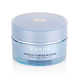 LANGE White Clay Mask - Deep Cleansing, Healing, Brightening Treatment For Soft As Silk Skin - Lightweight, Calming, Purifying Formula For Sensitive Skin - Infused With Clearing Ylang-Ylang - 50 ML