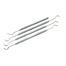 4-Piece Carbon Steel Dental Pick Set