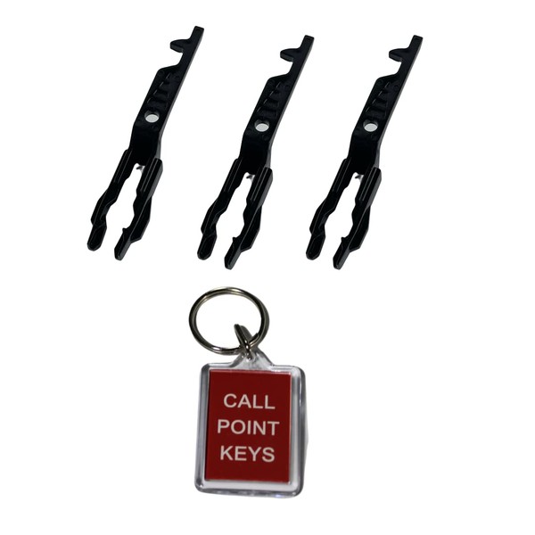 KAC Call Point Break Glass Fire Alarm Test Key / SC070 BUNDLE with DADD-E CALL POINT KEY RING – Available with 1/2/3/5/10 keys (3)