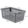 Jnktka 6 Packs Plastic Small Storage Basket, Grey Storage Basket