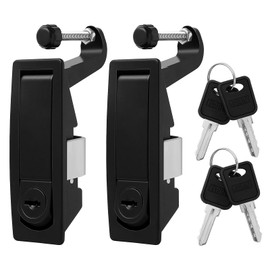 VILLCASE 2Pcs Compression Latch Lock Zinc Alloy Adjustable Sealed Large Lever Hand Operated Compression Latches with Keys 1