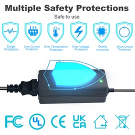 Meiyue 12V 5A Power Supply Adapter[UL Listed] 12 Volt 5 Amp 60W Power Adapter Supply100V-240V AC to DC Converter Transformer with 5.5x2.1mm 14 Tips for LED Strip Light Speaker CCTV More