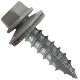 #14 Metal ROOFING SCREWS(250) Screws x 1" PEWTER GRAY/SLATE GRAY Hex Head Sheet Metal Roof Screw. Self starting/tapping metal to wood sheet metal screws - EPDM washer. for corrugated roofing