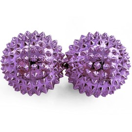2 x DBT Skills Hedgehog Ball, Magnetic High Stress Acupressure Ball, for Stress Relief or Massage, Against Tension and for More Mobility and Concentration (Lilac)