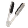Double Sided Brush Clamp Ergonomic Handle Anti Static Nylon Hair
