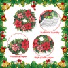 AmazingSpark 100 Pcs Christmas Paper Placemats 13 Inch Disposable Poinsettia