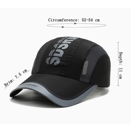 AIDIER Children's Mesh Baseball Cap UV Protection Cap 5-12 Years Boy Quick-Drying Summer Hat Sports Lightweight Baseball Cap Snapback Baseball Cap Junior Travel Running Tennis Golf Caps Peaked Cap Sun