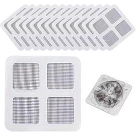 Kujinova 100PCS Shower Hair Catcher, Disposable Shower Drain Stickers, Floor Drain Hair Catcher, Bath Plug Hair Trap for Shower Drain, Drain Covers Mesh Stickers, for Bathroom Kitchen Bathtub Drain