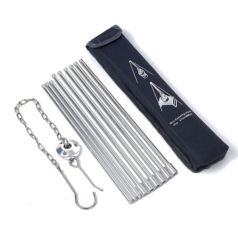 Cooking Tripod Foldable Campfire Tripod with Chain and Carrying Bag