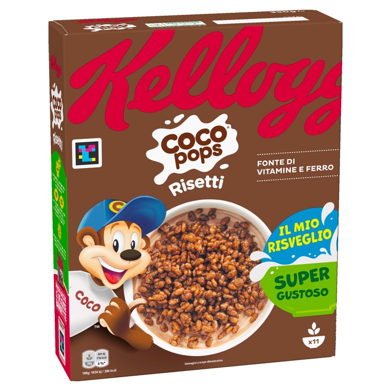 Kellogg's Cereali Coco Pops Risetti, 330g