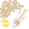 40pcs Wooden Honey Dipper Sticks,3 Inch Honey Dip Sticks Honey