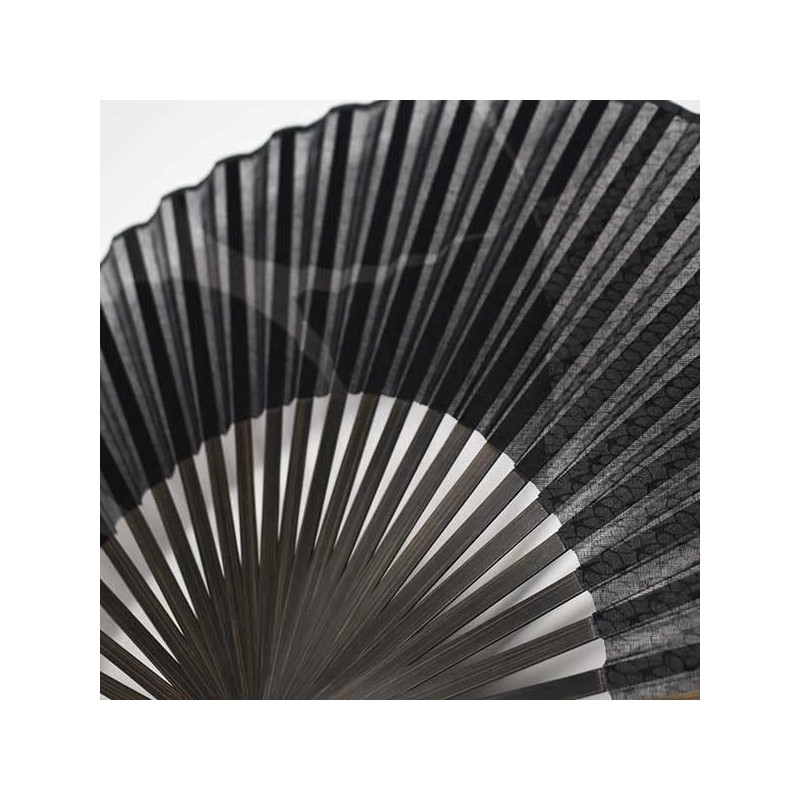 [Fashionable kimono Iroha] Men's Cloth Fan, Dyed Bone, Swallow, 8.7
