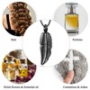 Oinsi Stainless Steel Feather Urn Necklace Hold Cremation Ashes Keepsake