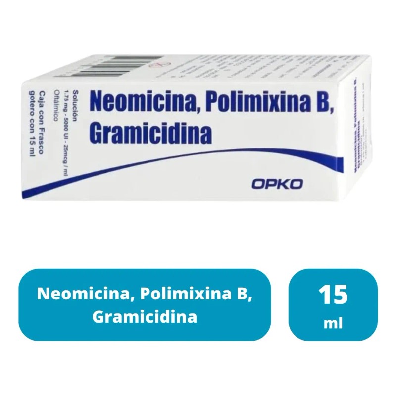 Neomicina Polimixina B Gramicidina Gotas Oftálmicas 15 Ml