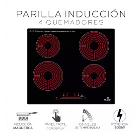 Nube Parrilla Electrica De Induccion 4 Quemadores Magnetica Nube