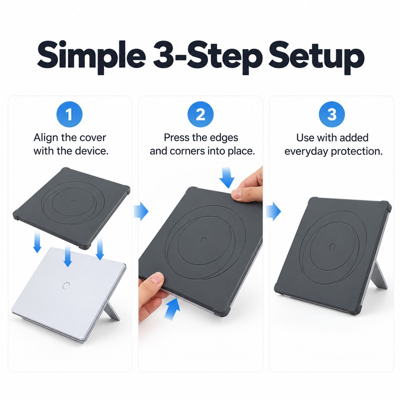 Silicone Protective Cover for Starlink Mini – Gray Waterproof Anti-Scratch