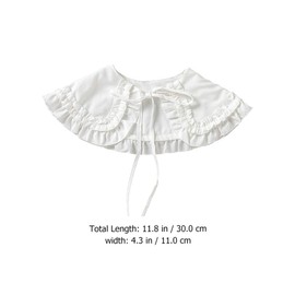 Abaodam Women False Collar Casual Decorative Fake Shirt Collar Sweater Dress Collar Choker Blouse Collar Lolita Big Shawl False Collar for Women Girls White